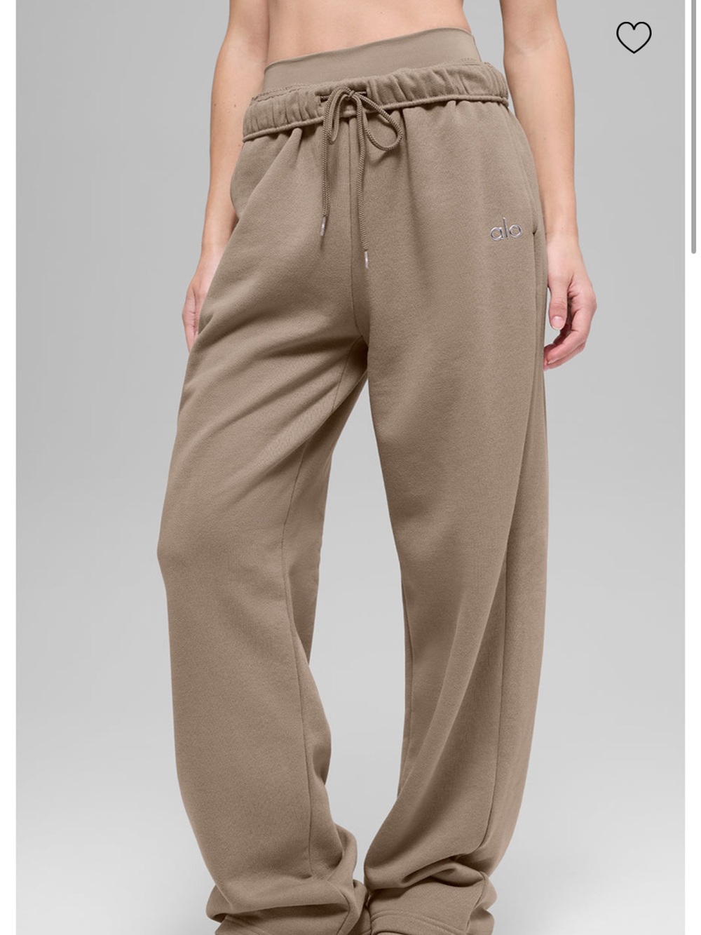 ALO Accolade Straight Leg Sweat Pant in Gravel